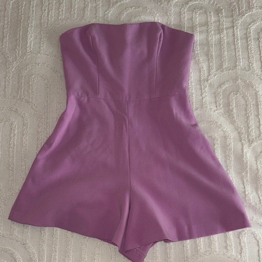 French Connection Lavender Strapless Romper